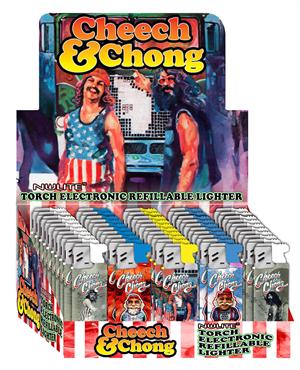 CHEECH & CHONG TORCH LIGHTER #CC-LT-160&161&162 BOX OF 50