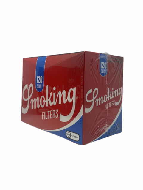 SMOKING BLUE SLIM SIZE FILTERS 15MM X 6MM 120CT BOX OF 30