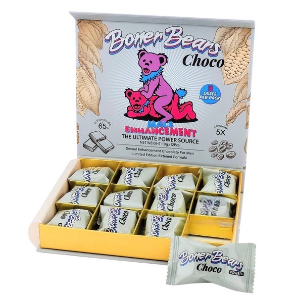BONER BEARS CHOCO VIP SEXUAL ENHANCEMENT CHOCOLATE 10G BOX OF 12