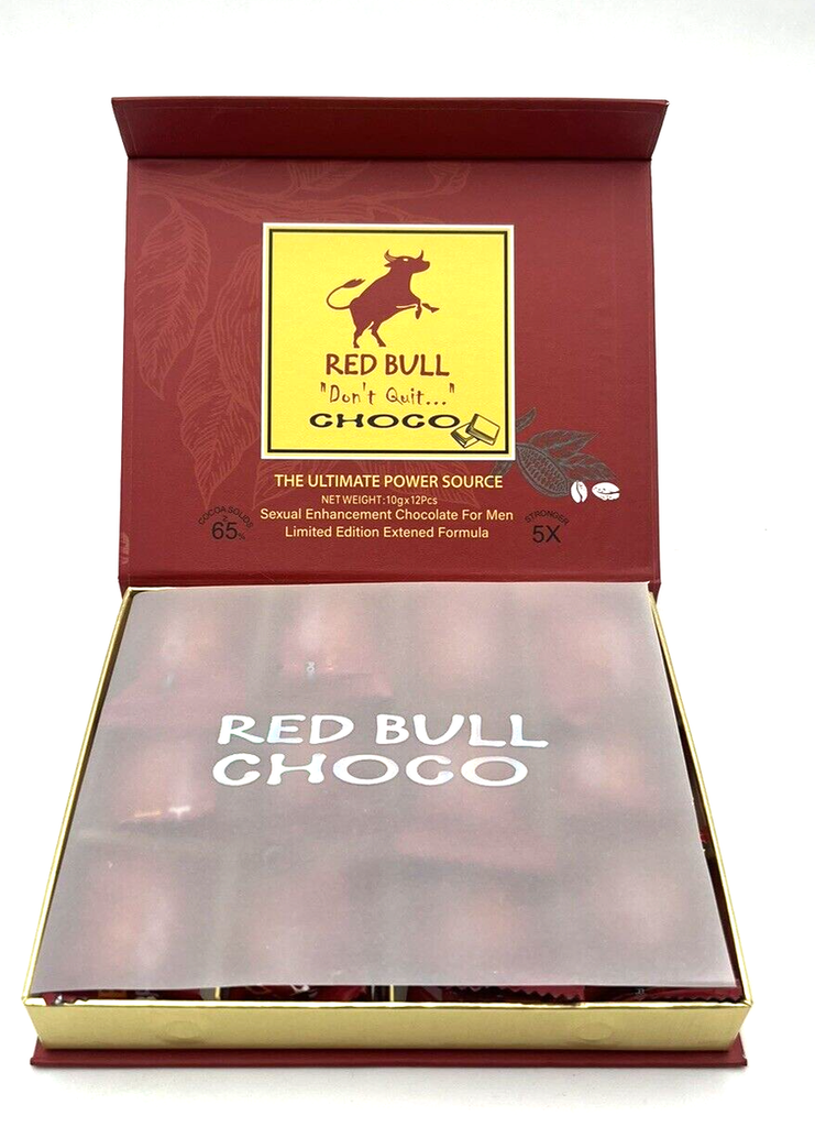 RED BULL CHOCO POWER+ VIP SEXUAL ENHANCEMENT CHOCOLATE 10G BOX OF 12
