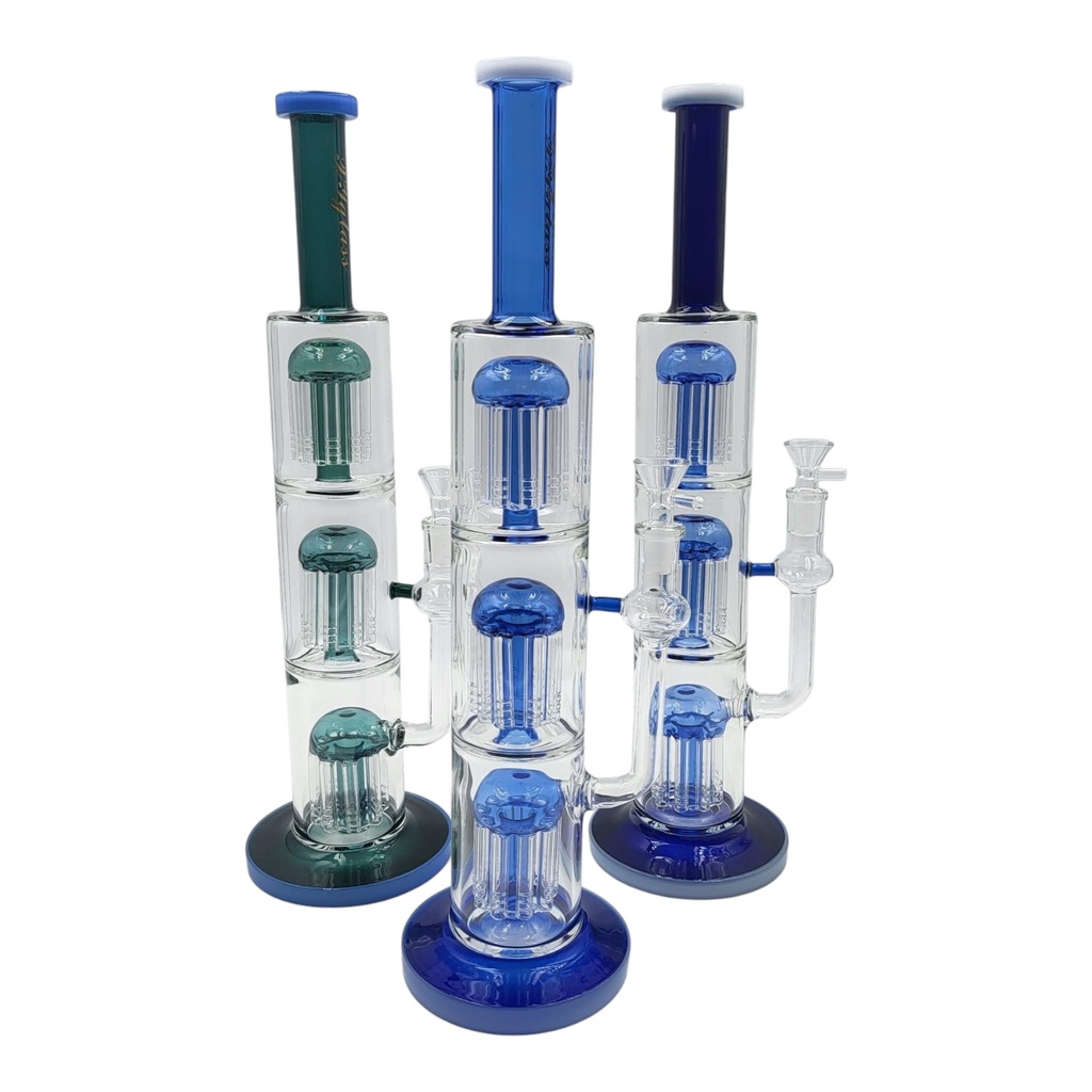 HIPSTER XD-69B 18" TRIPLE LEVEL 8 ARM TREE PERK WATER PIPE